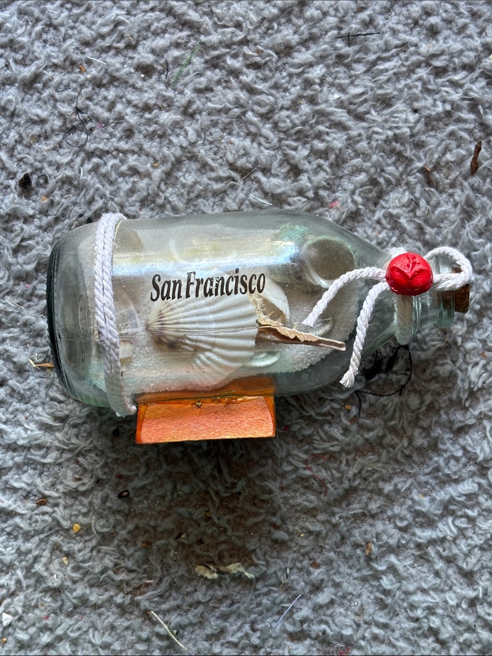 San Francisco Message in a Bottle with Seashells